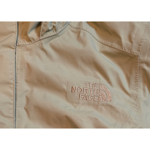 The North Face HyVent Tan Hooded Rain Jacket Full Zip XS Waterproof Jacket - Picture 3 of 16